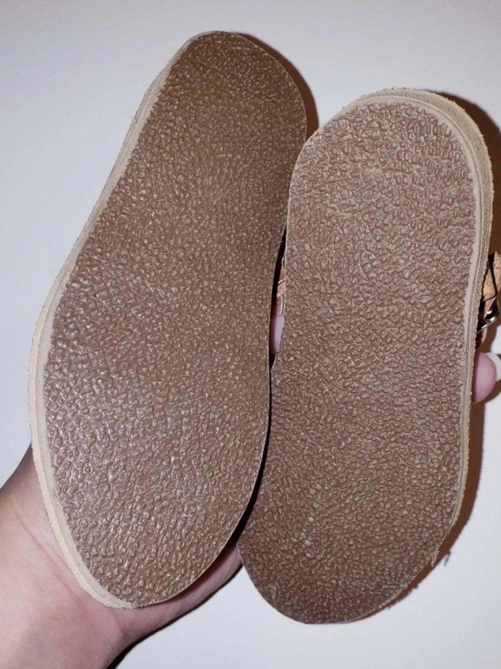 NEW Toddler Girl Tan Sunflower Embroidered Huarache Sandals